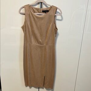 NWOT JASMINE & JULIANA Blush Pink Faux Suede Sleeveless Midi Dress, Size 8